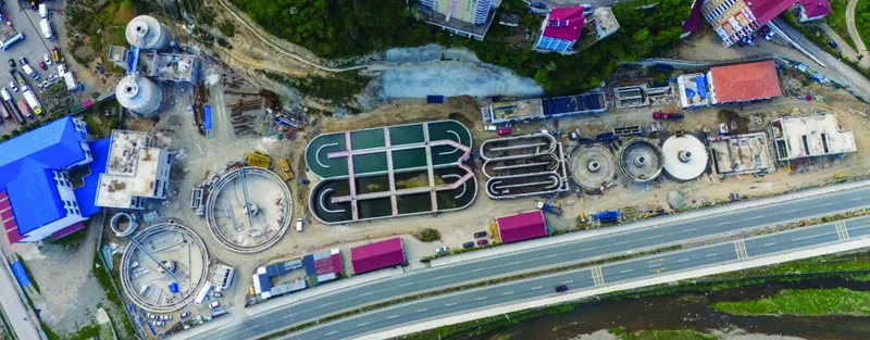 Giresun wastewater treatment plant construction site